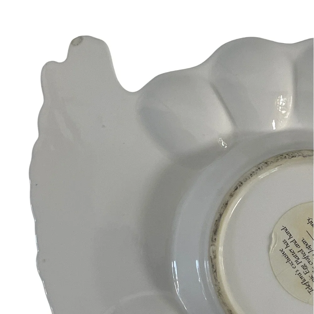 Vintage Teleflora Deviled Egg Platter Dish Rooster‎ Chicken Portugal Farmhouse